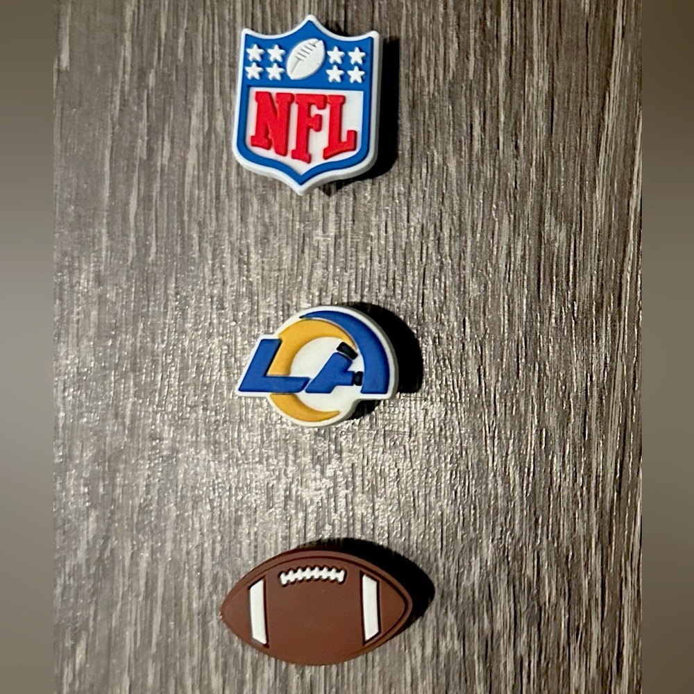 NFL Los Angeles Rams Football Croc Charm Jibbitz